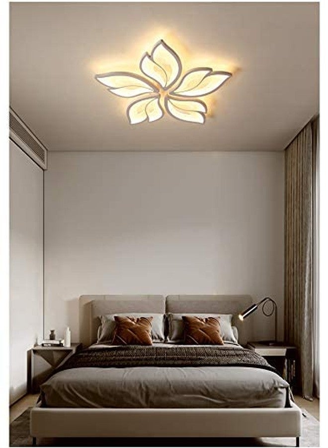 HDC Premium Flower Shaped LED Chandelier | Modern Ceiling Lamp | 60-Watts High Brightness 5-Light Chandelier for Living Room, Dining Area & Hall | Tricolor Color-Changing Decorative Ceiling Light - Image 4